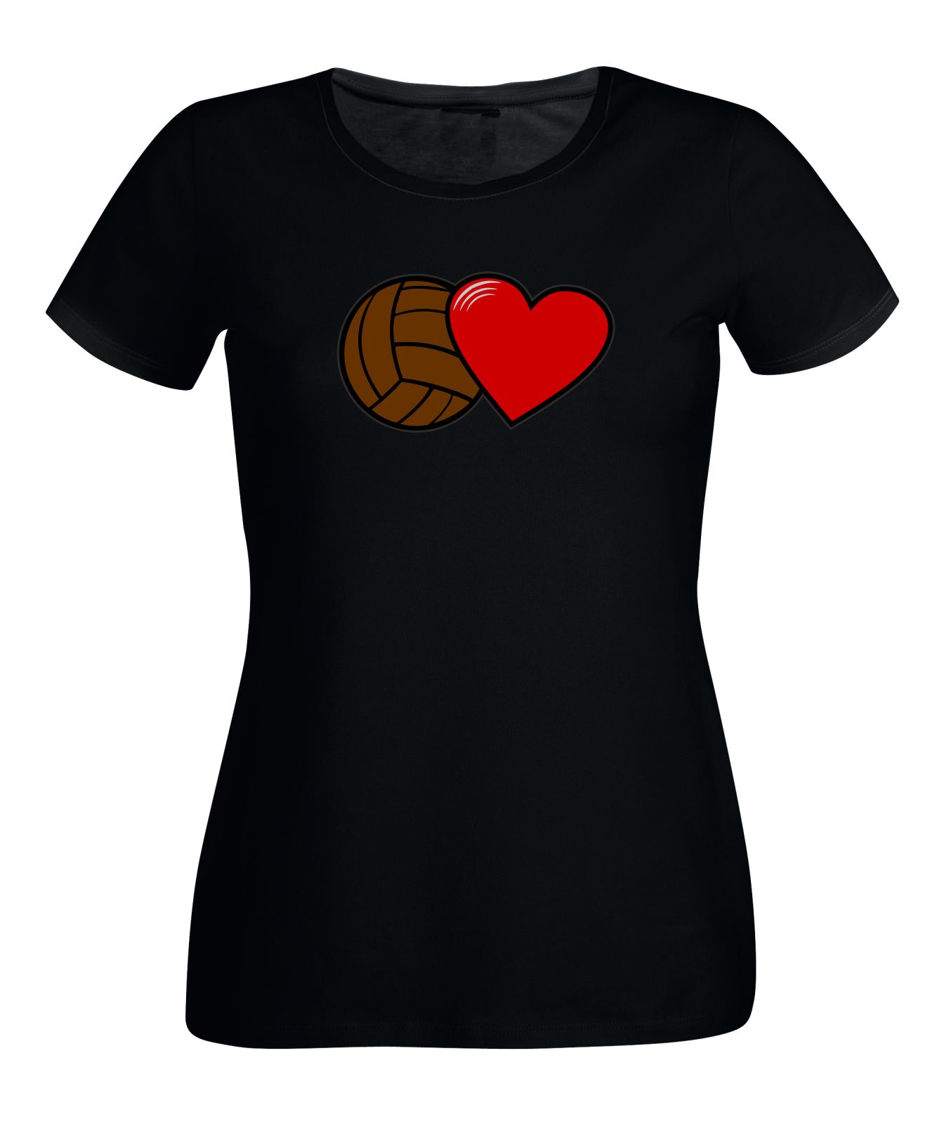 FUSSBALL UND HERZ Damen T-Shirt