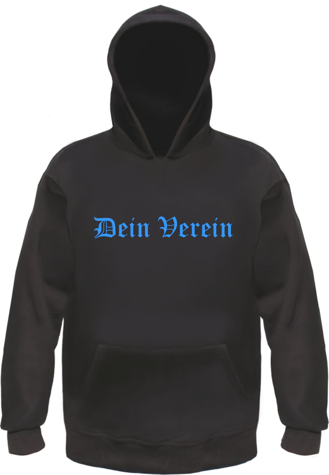Individuelles Kapuzensweatshirt - altdeutsch gerade - Wunschtext Druck