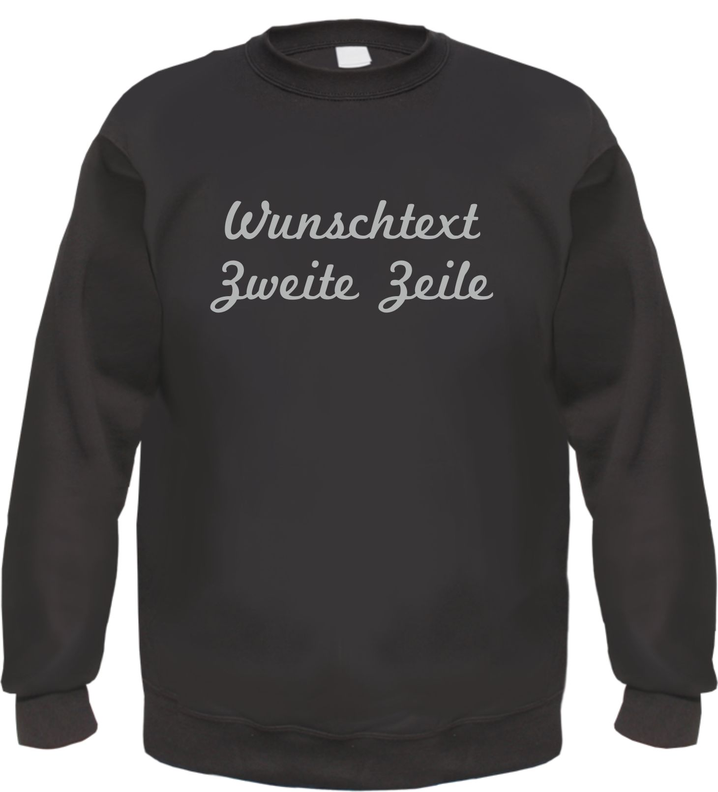 Individuelles Rundhals Sweatshirt - Schreibschrift - Wunschtext Druck