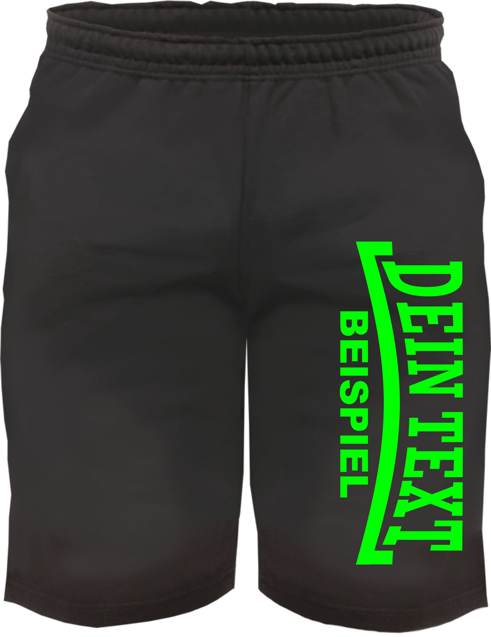 Individuelle Sweatshort - Linie - Wunschtext Druck - Kurze Hose