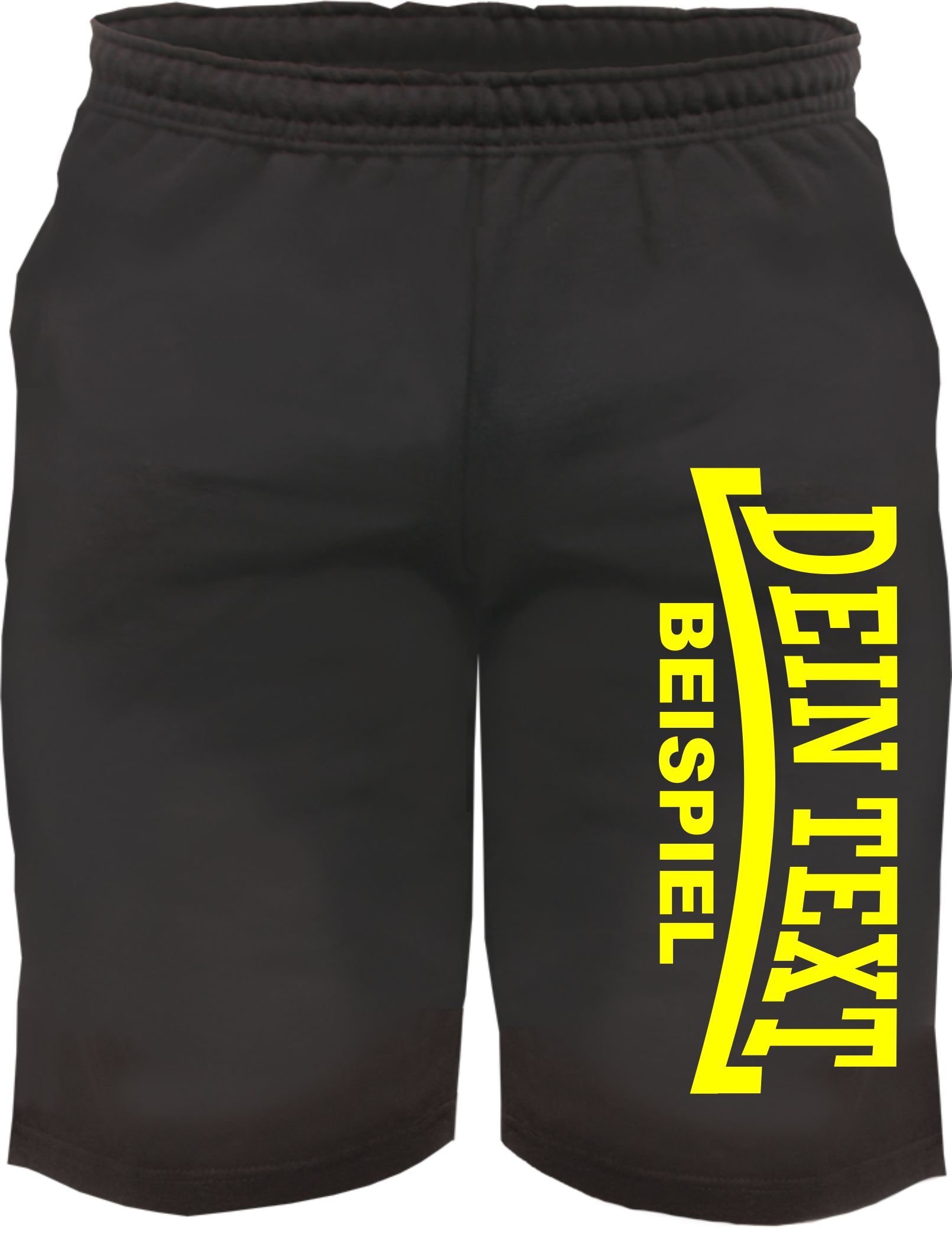 Individuelle Sweatshort NEON - Linie - Wunschtext Druck - Kurze Hose