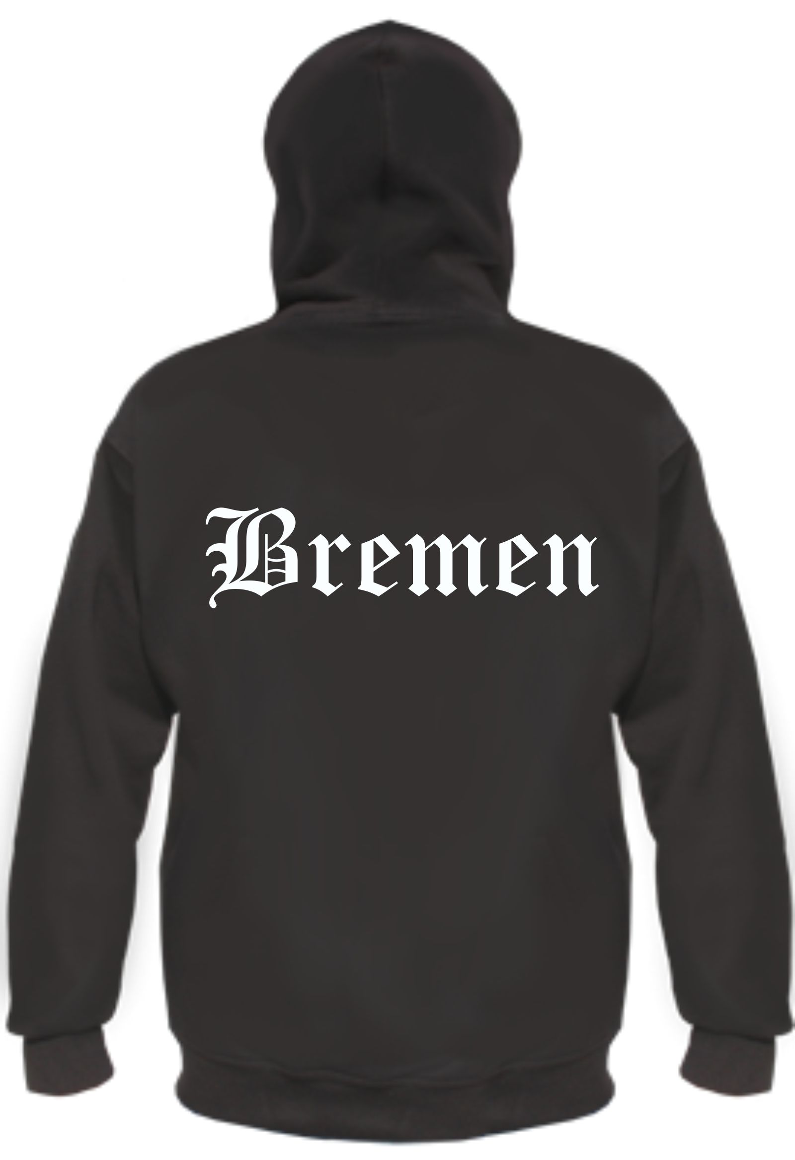 Bremen Kapuzenjacke - altdeutsch bedruckt - Sweatjacke Jacke Hoodie