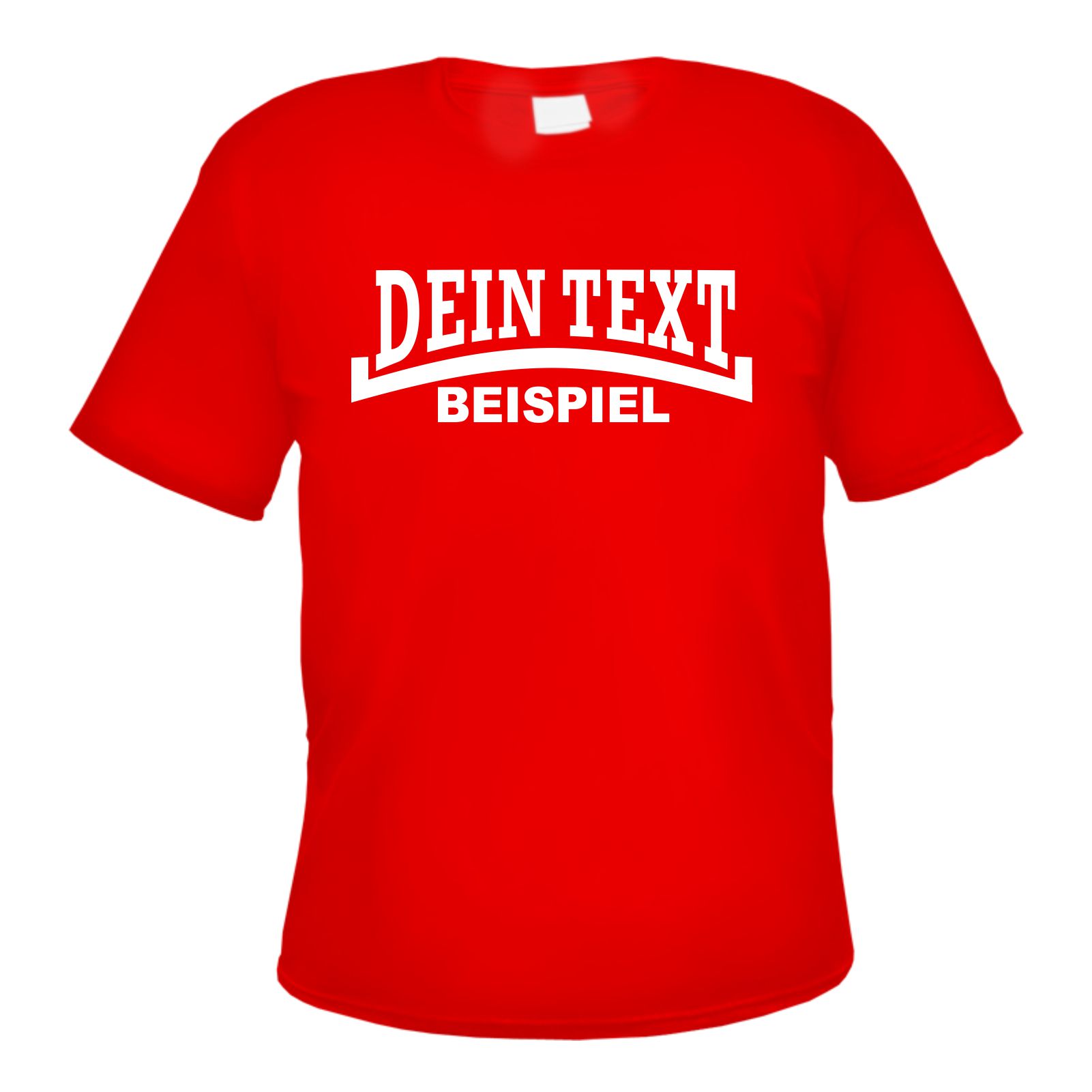 Herren T-Shirt Wunschtext mit Druck - Rot - Linie