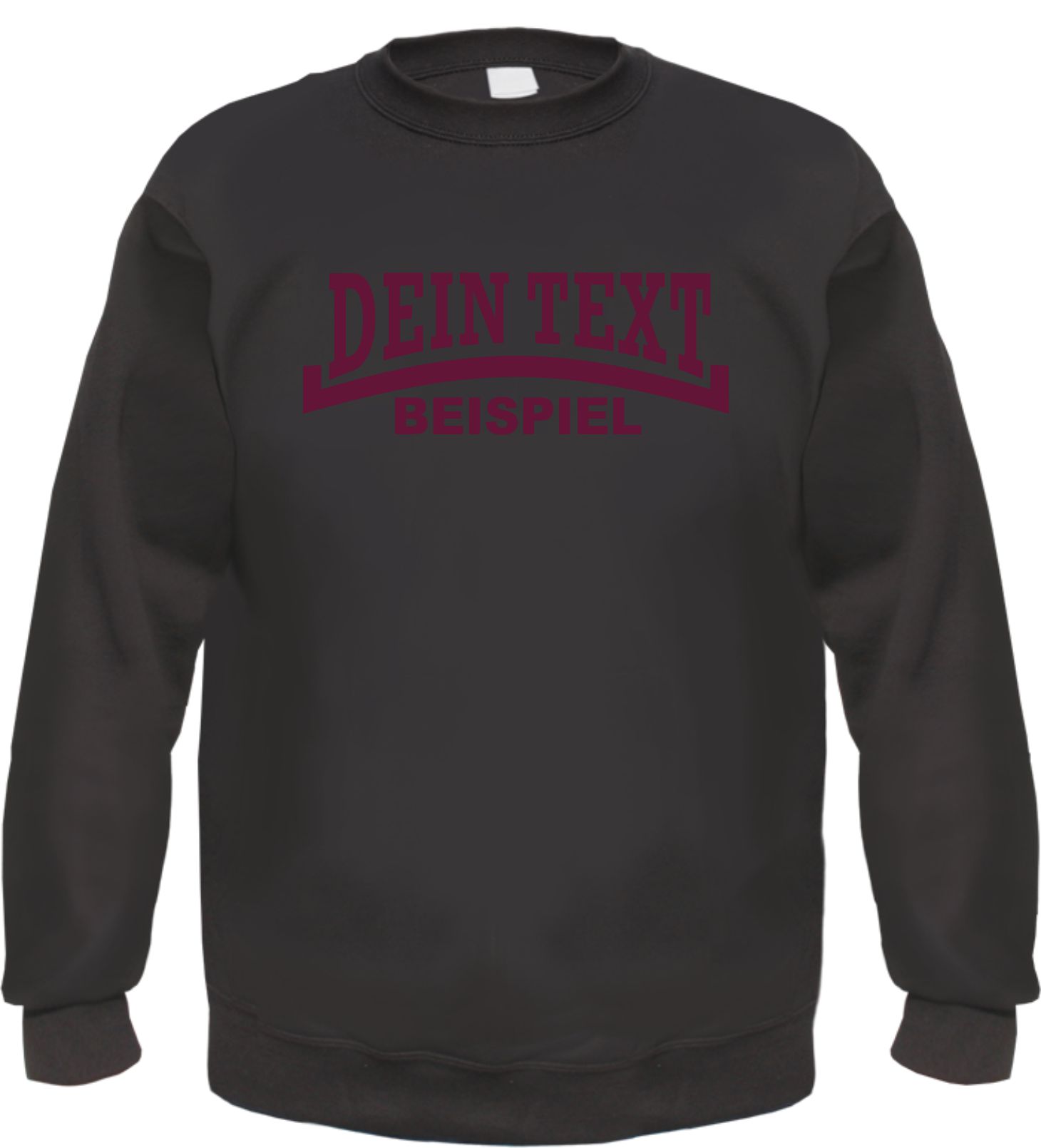 Individuelles Rundhals Sweatshirt - Linie - Wunschtext Druck