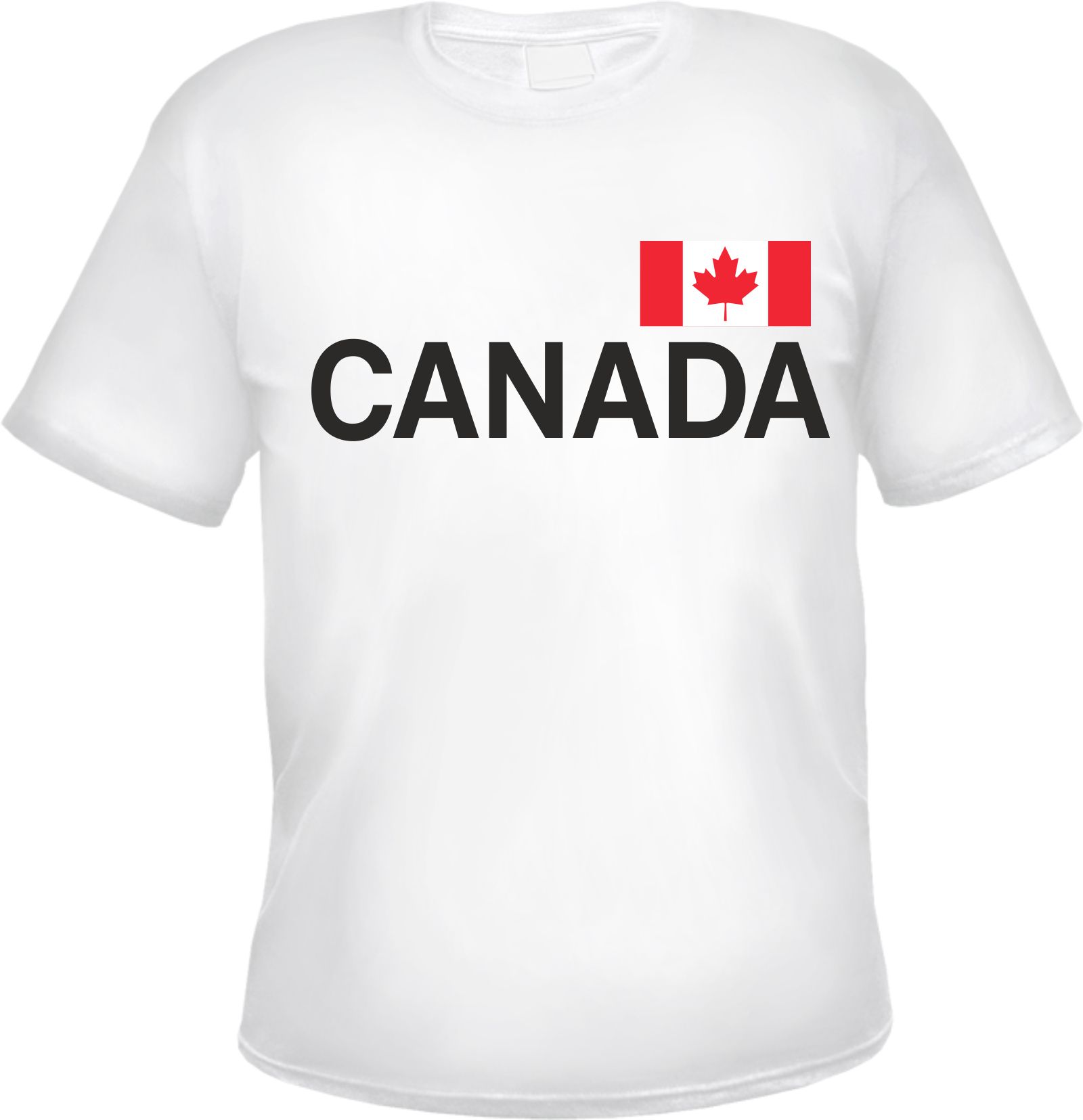 Canada Herren T-Shirt - Blockschrift mit Flagge - Tee Shirt