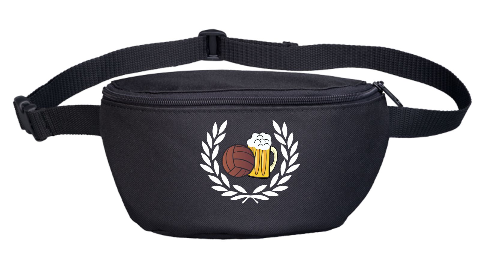 Lorbeerkranz Fussball Bier Bauchtasche  Bestickt