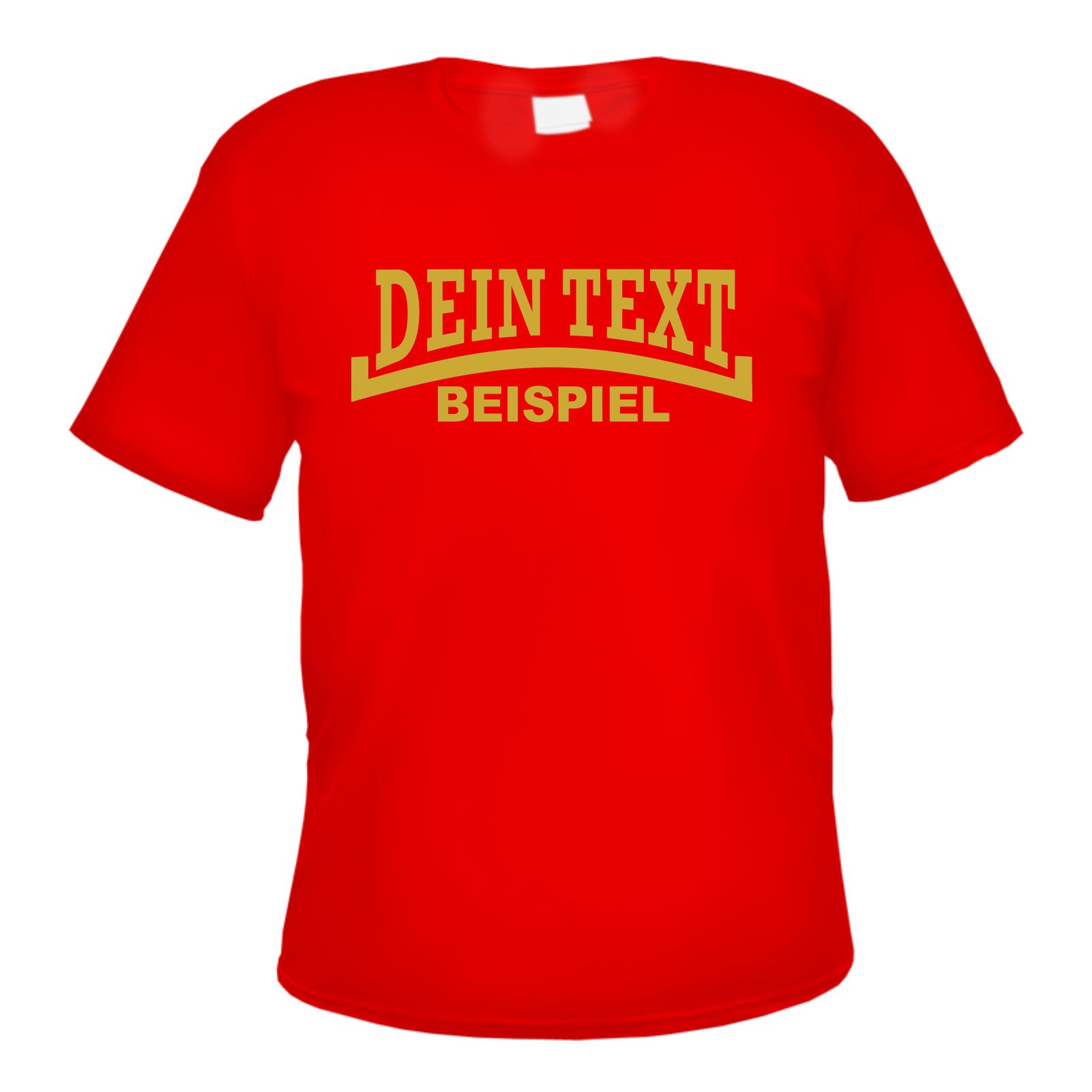 Herren T-Shirt Wunschtext mit Druck - Rot - Linie