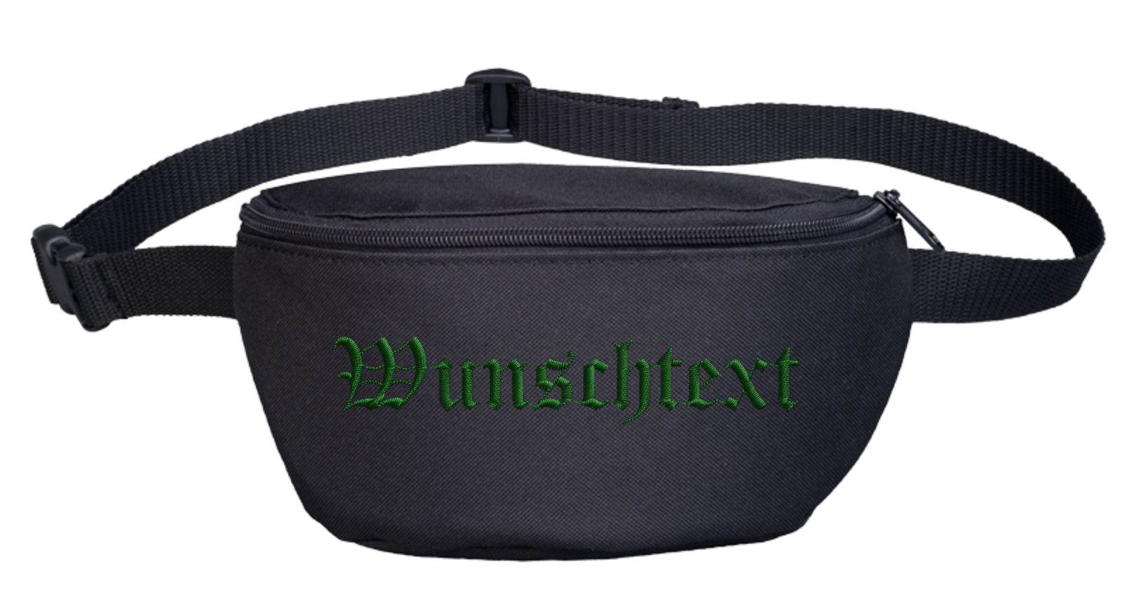 Bauchtasche mit Wunschtext - Altdeutsch - bestickt - Gürteltasche Hipbag
