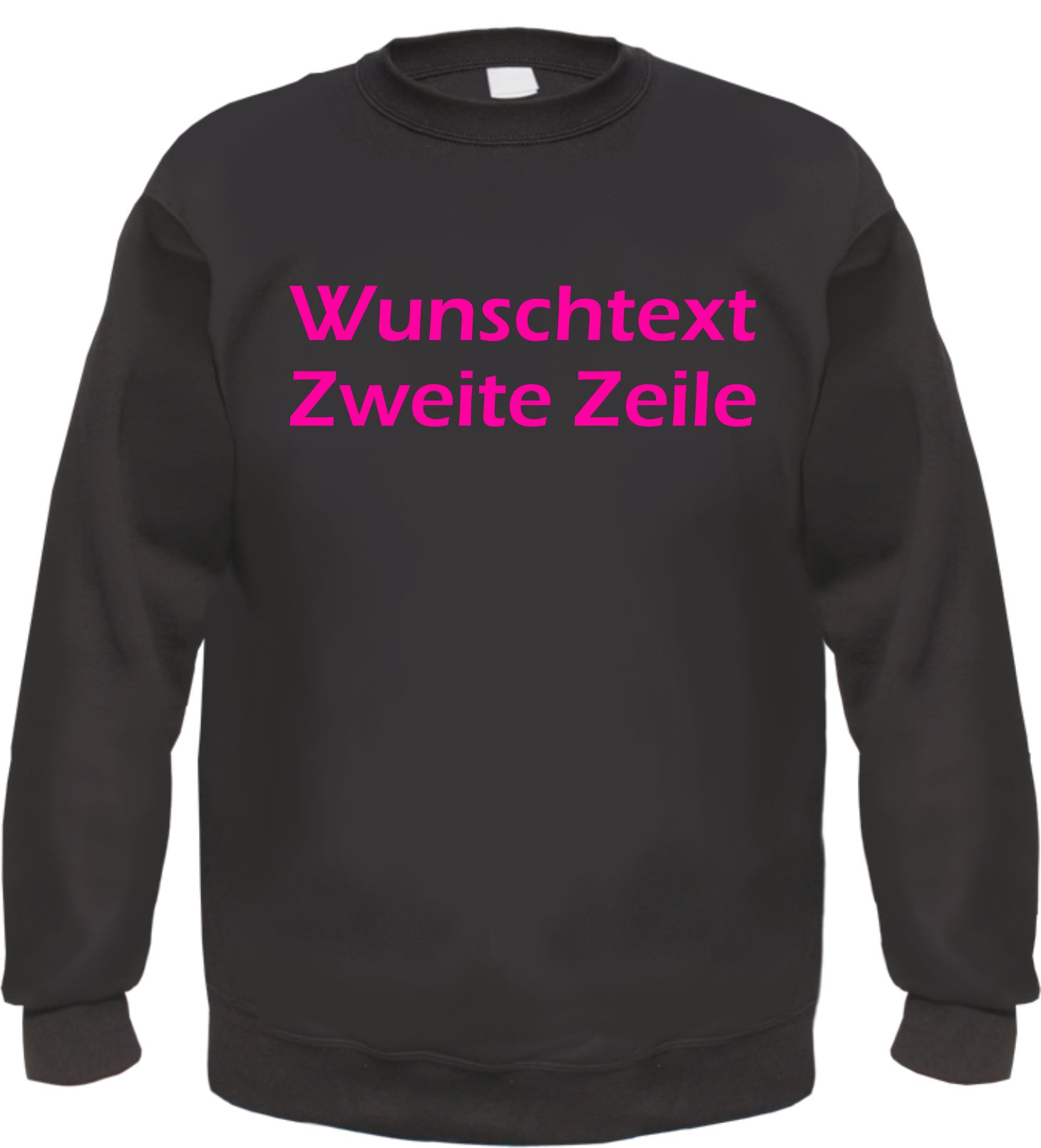 Individuelles Rundhals Sweatshirt - Blockschrift - Wunschtext Druck