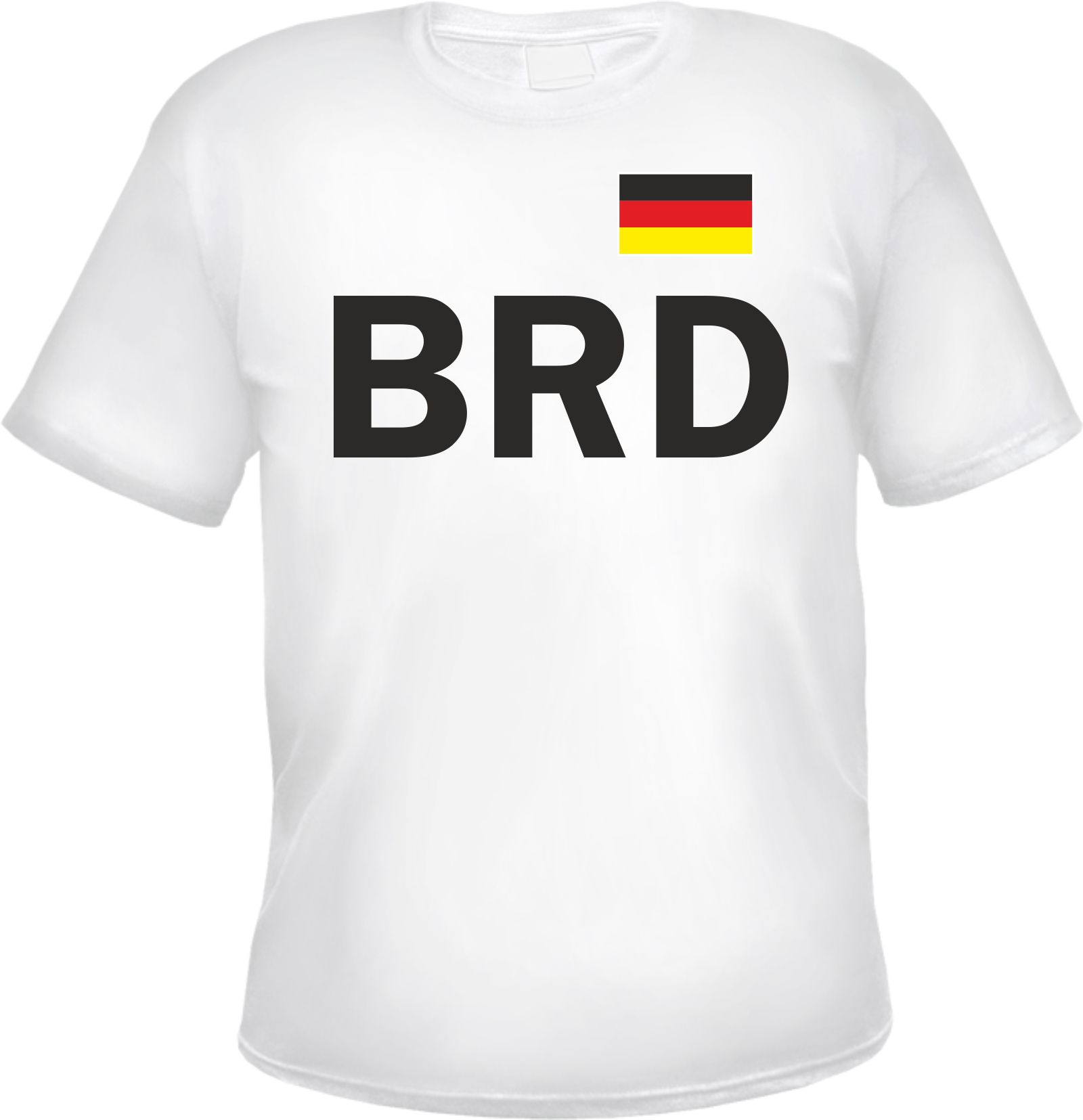 BRD Herren T-Shirt - Blockschrift mit Flagge - Tee Shirt