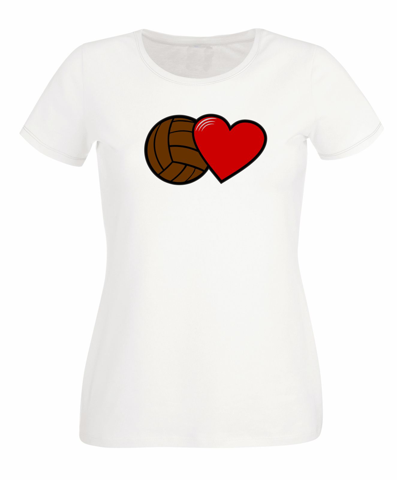 FUSSBALL UND HERZ Damen T-Shirt