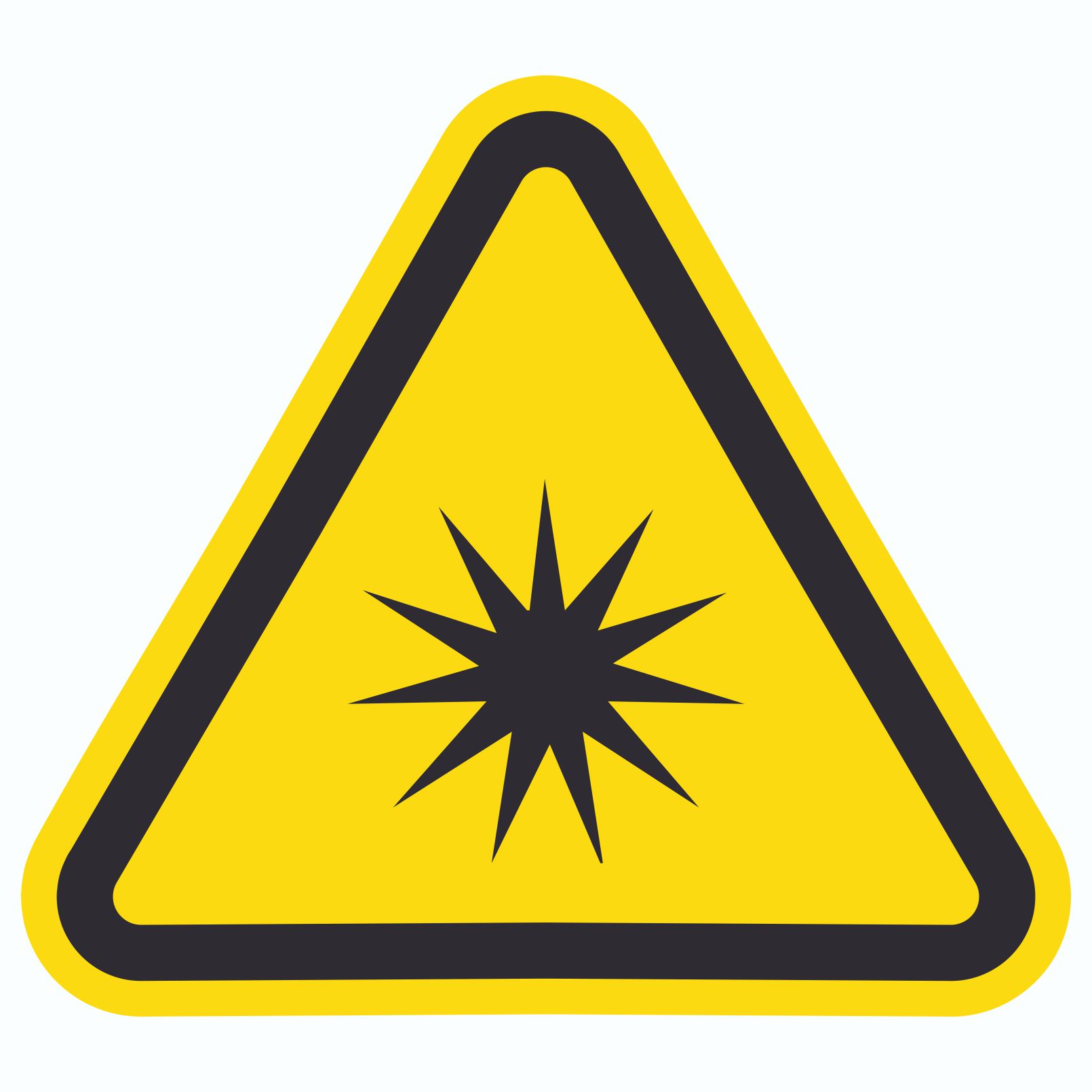 Achtung Optische Strahlung Symbol Aufkleber Dreieck