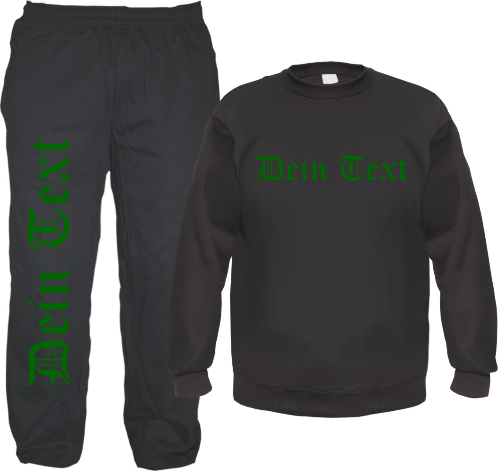 Individueller Jogginganzug - altdeutsch gerade - mit Rundhals-Sweatshirt
