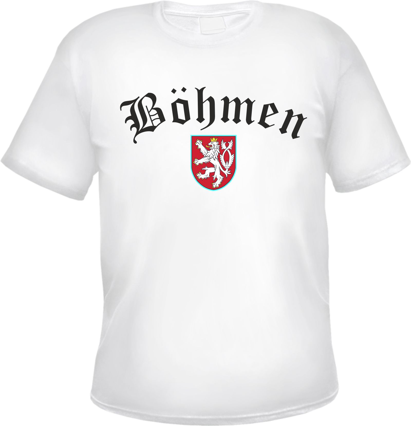 Böhmen Herren T-Shirt - Altdeutsch mit Wappen - Tee Shirt