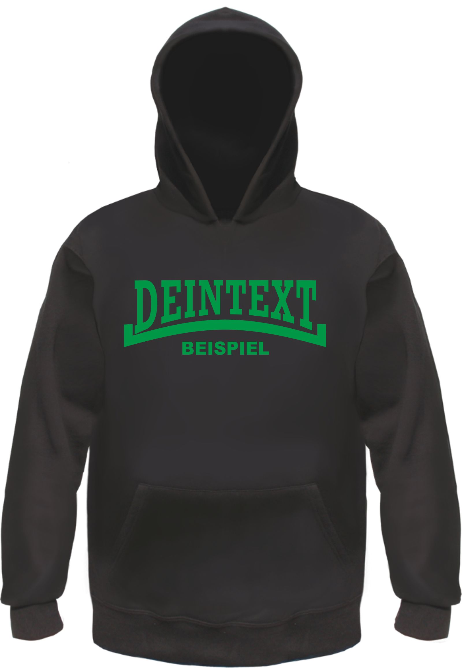 Individuelles Kapuzensweatshirt mit Wunschtext "LINIE" - bedruckt -