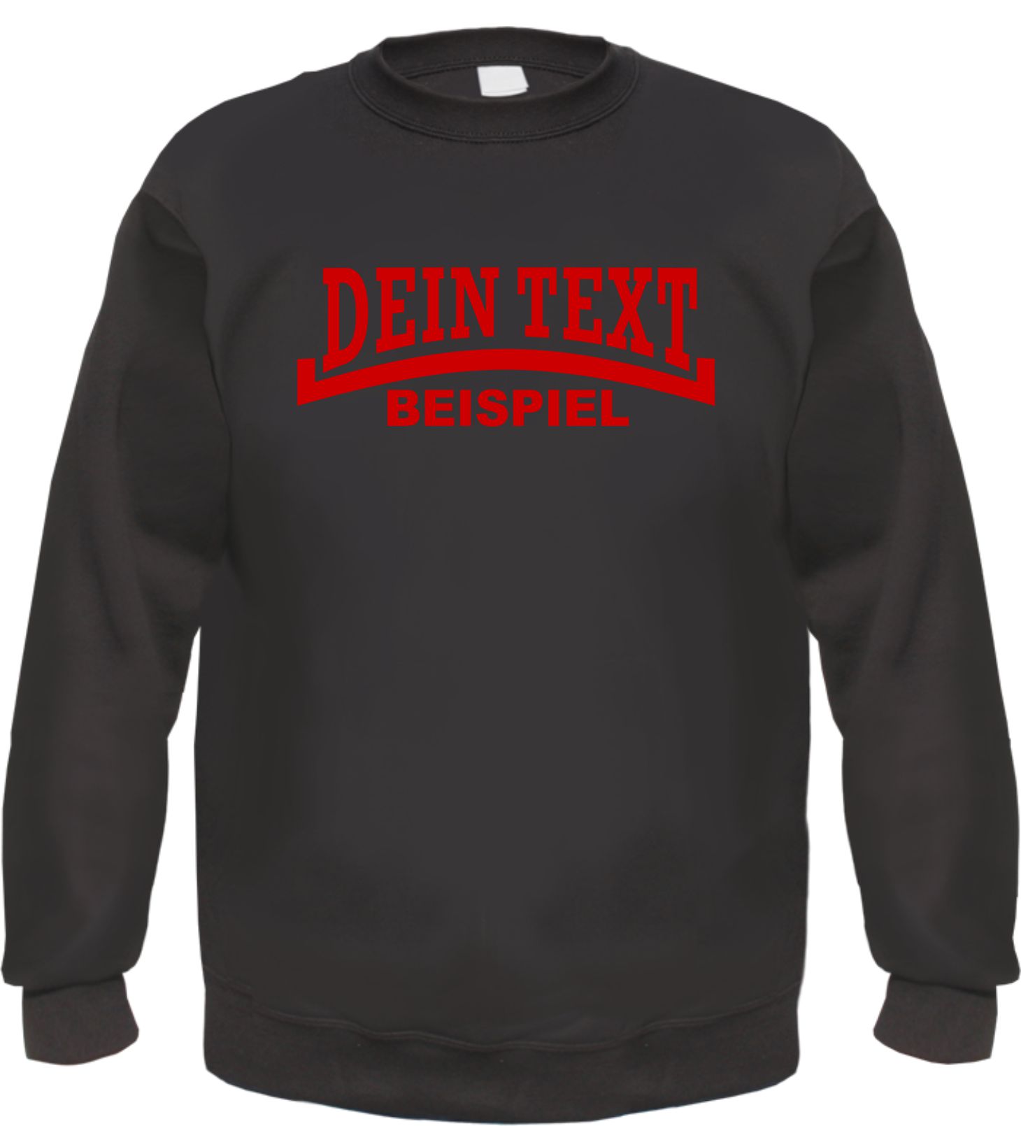 Individuelles Rundhals Sweatshirt - Linie - Wunschtext Druck