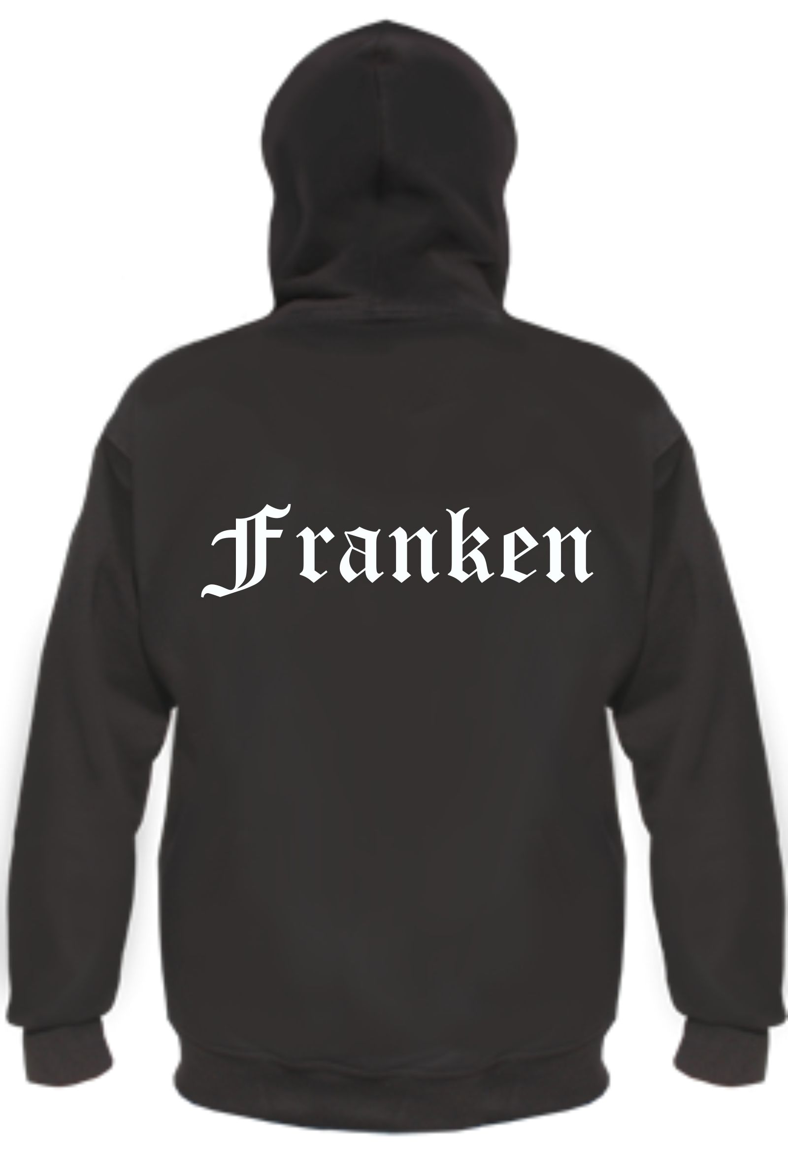 Franken Kapuzenjacke - altdeutsch bedruckt - Sweatjacke Jacke Hoodie