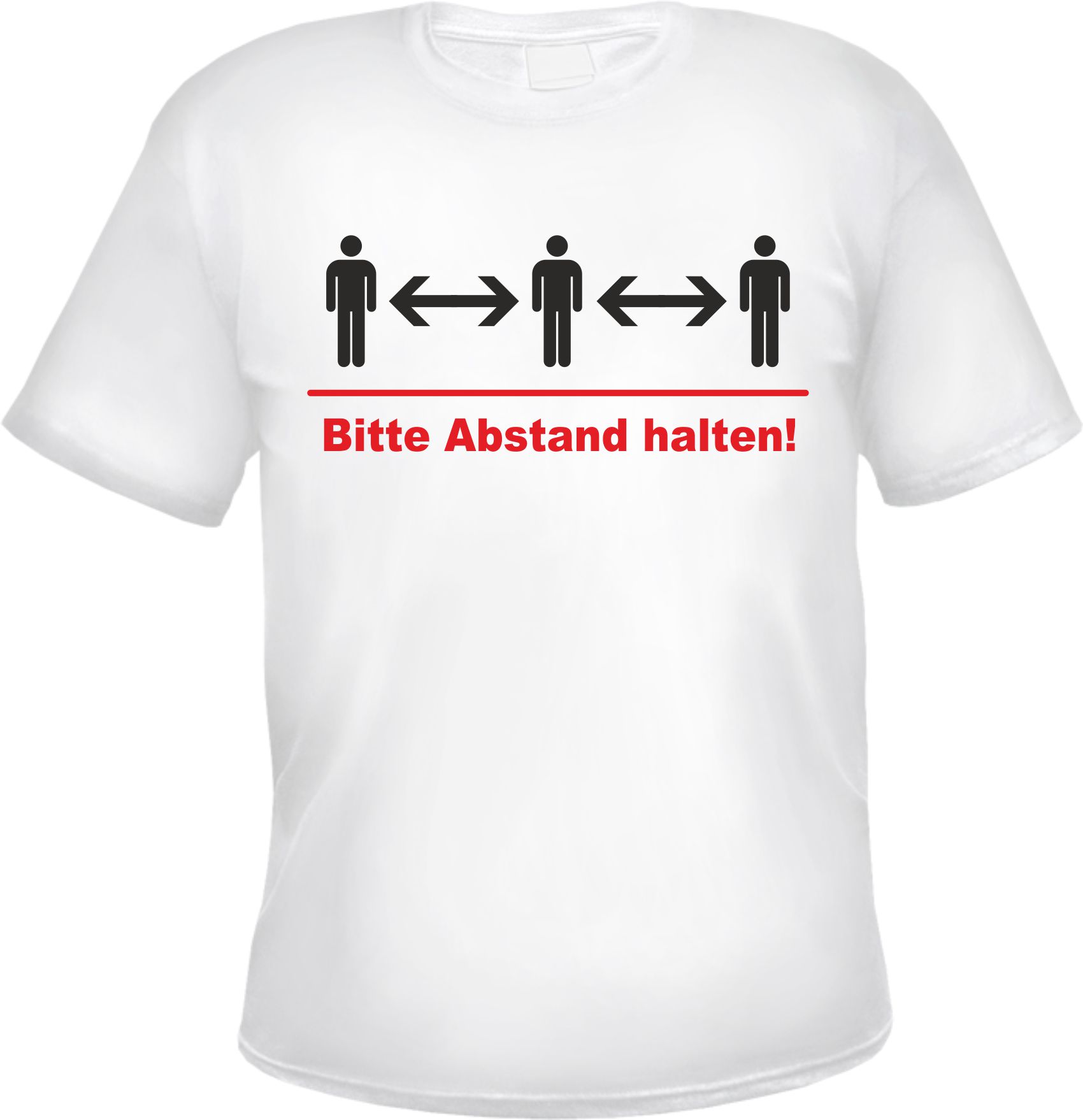 Bitte Abstand halten! Herren T-Shirt -  Soziale Distanz Kontaktverbot Tee Shirt