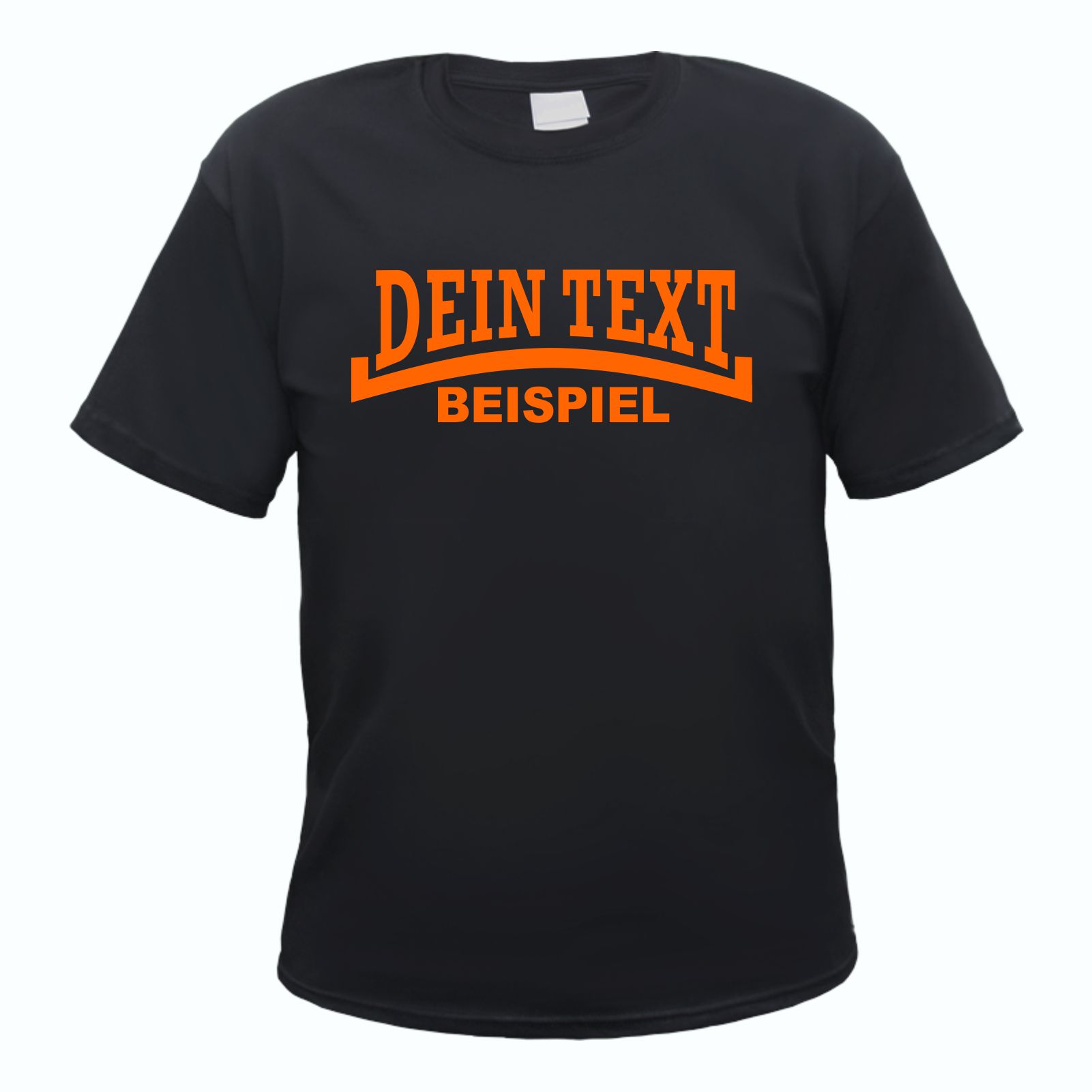 Herren T-Shirt Wunschtext mit Druck - Schwarz - NEON - Linie