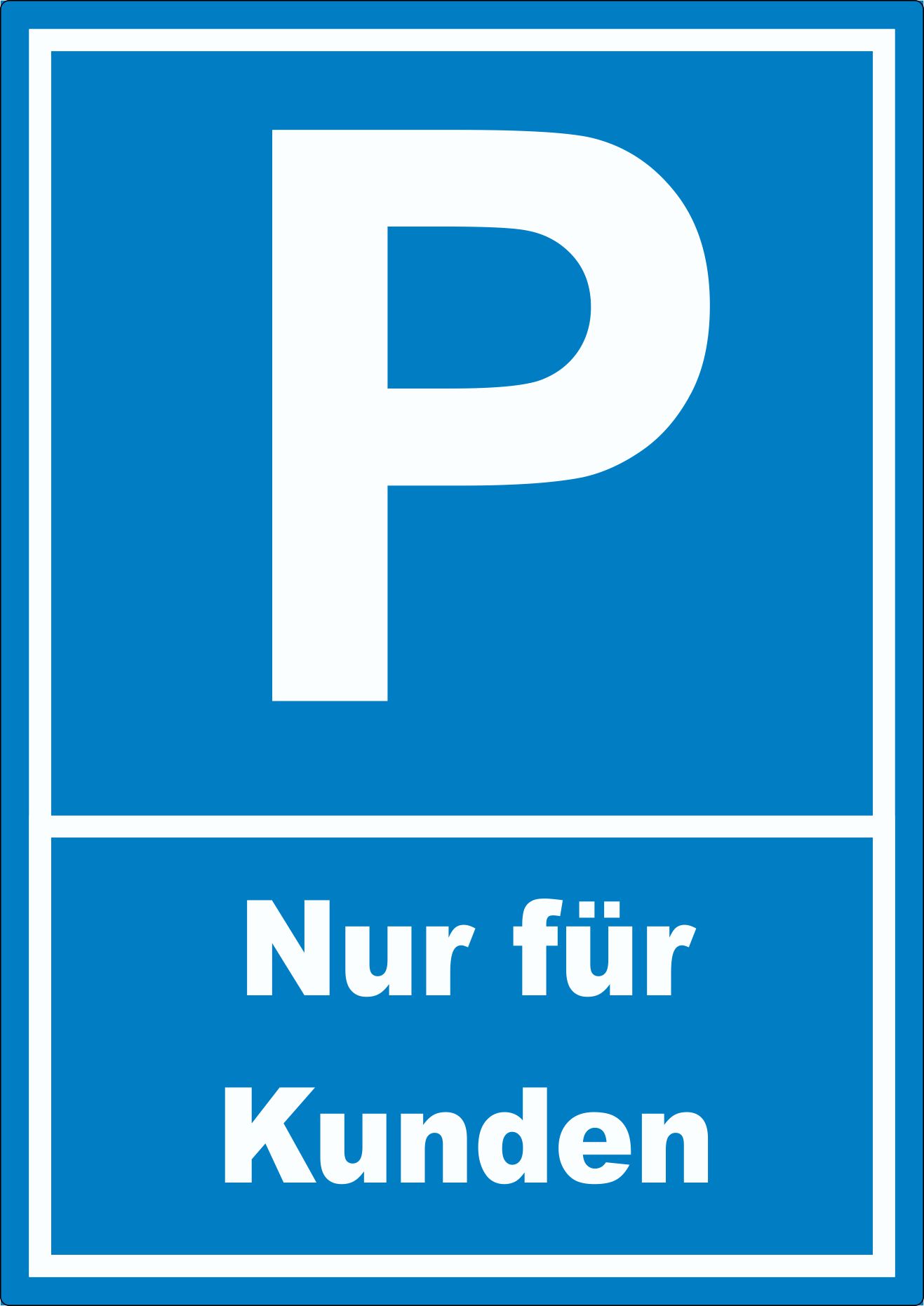 Kunden Parkplatz Aufkleber innenklebend Nur für Kunden