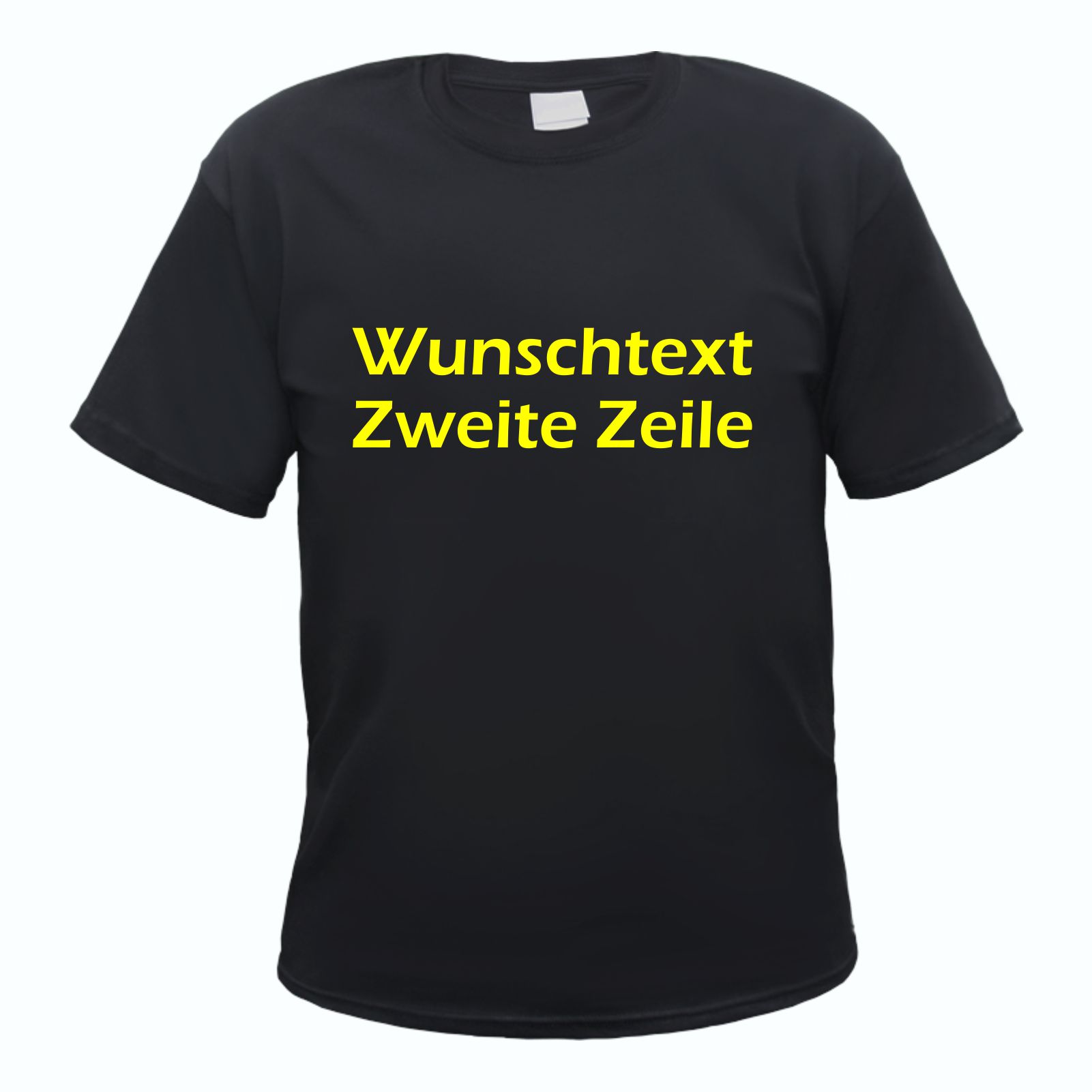 Herren T-Shirt Wunschtext mit Druck - Schwarz - NEON - Blockschrift