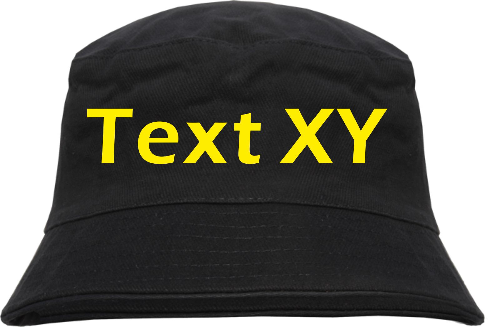 Bucket Hat mit Wunschtext - Blockschrift - bedruckt - Fischerhut