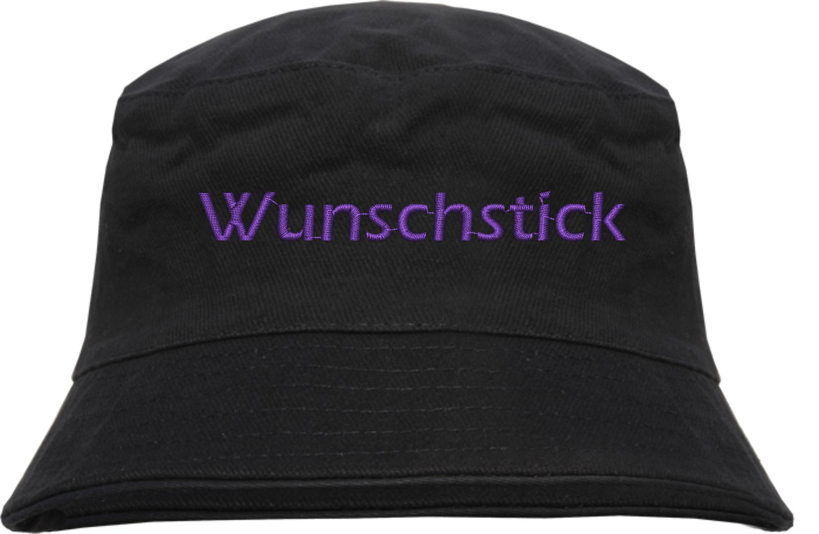 Bucket Hat mit Wunschtext - Blockschrift - bestickt - Fischerhut