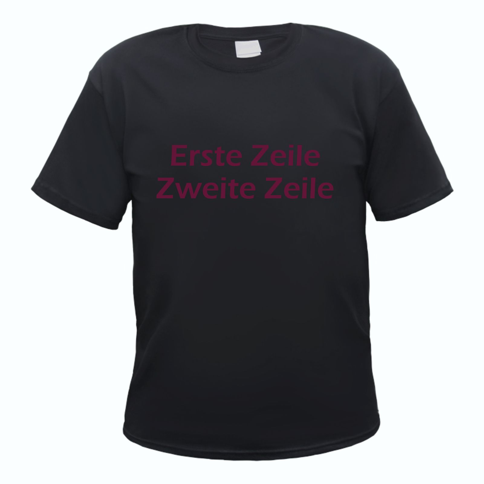 Herren T-Shirt Wunschtext mit Druck - Schwarz - Blockschrift