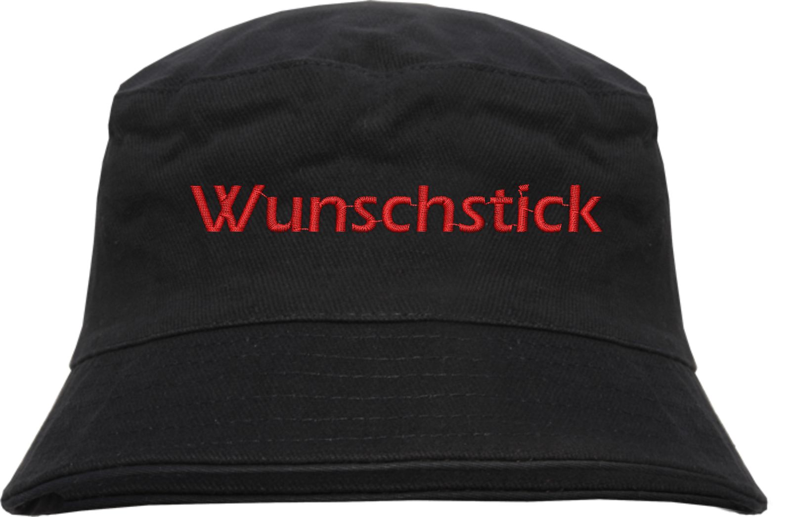 Bucket Hat mit Wunschtext - Blockschrift - bestickt - Fischerhut