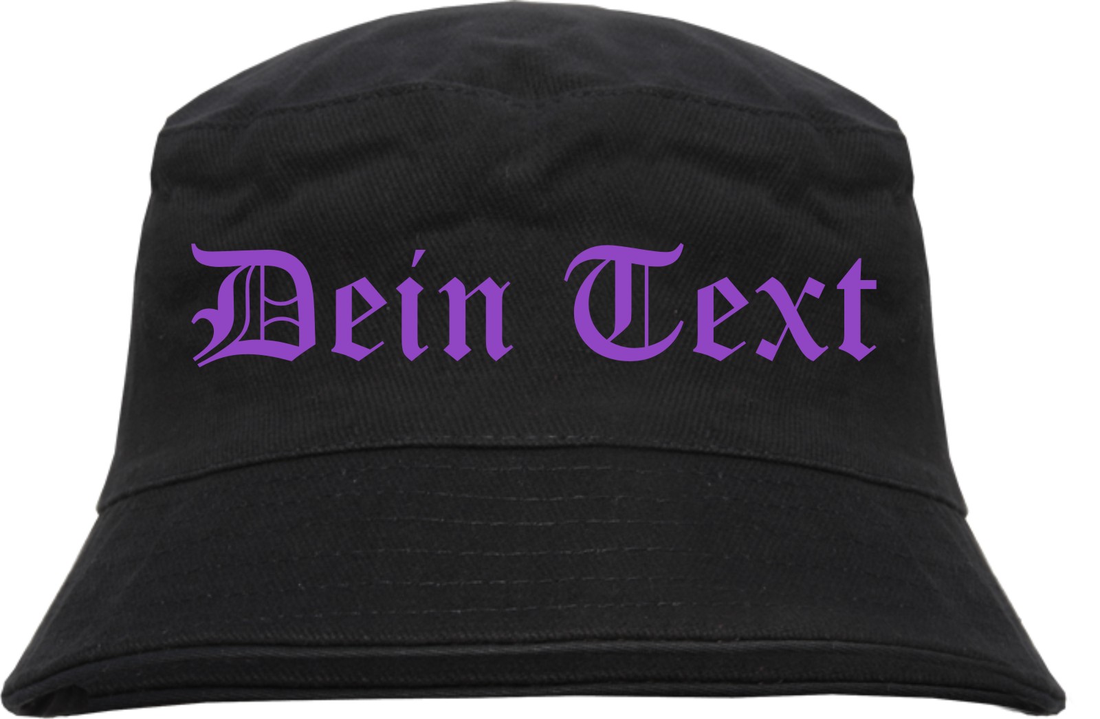 Bucket Hat mit Wunschtext - Altdeutsch - bedruckt - Fischerhut