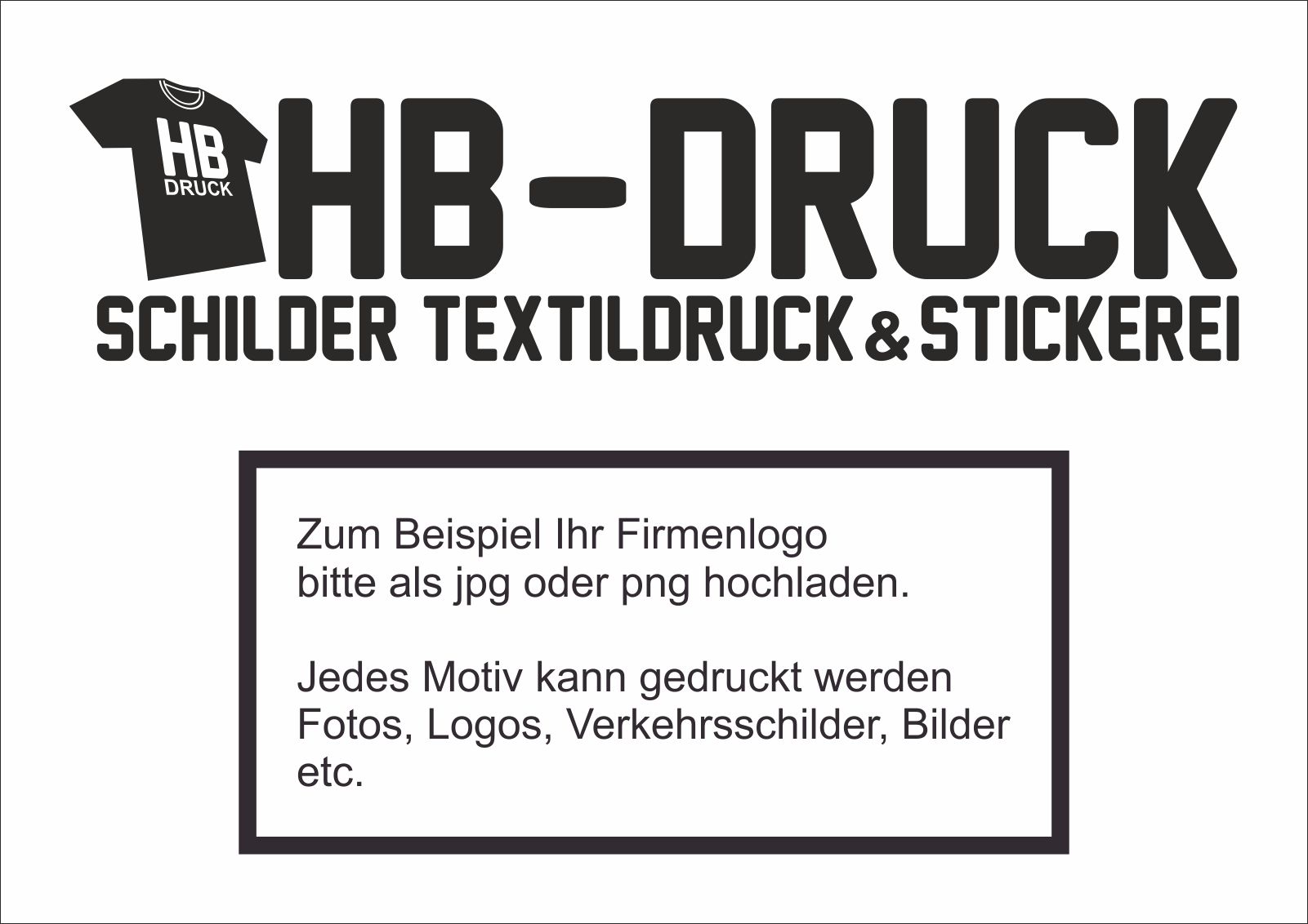 Eigene Vorlage Foto Logo Datei Schild waagerecht