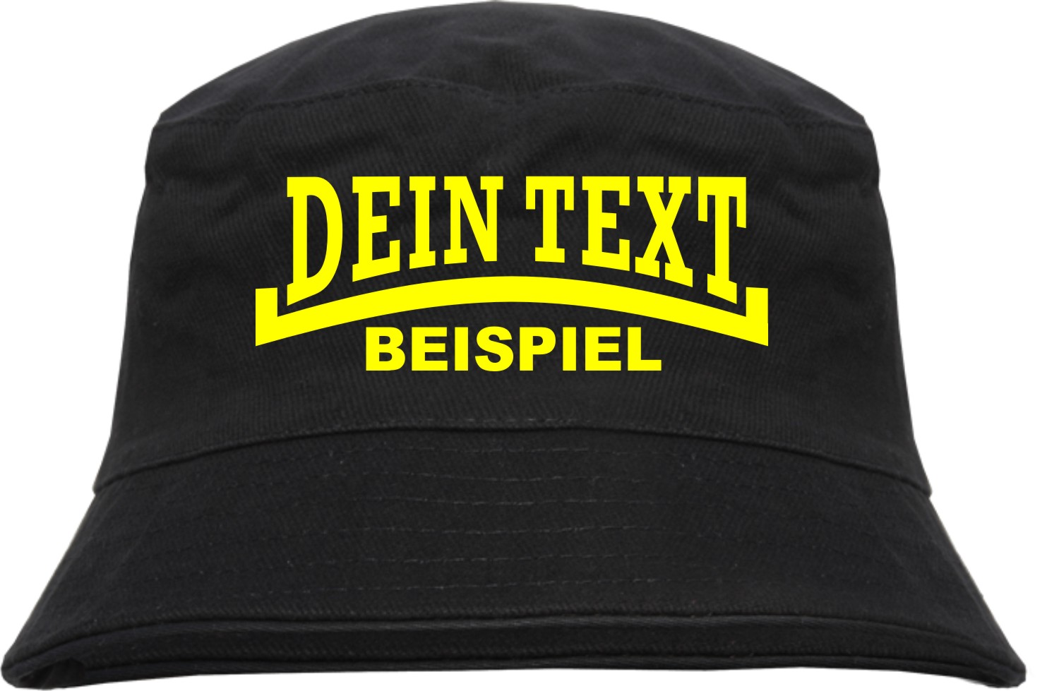 Bucket Hat mit Wunschtext - Linie - bedruckt - Fischerhut