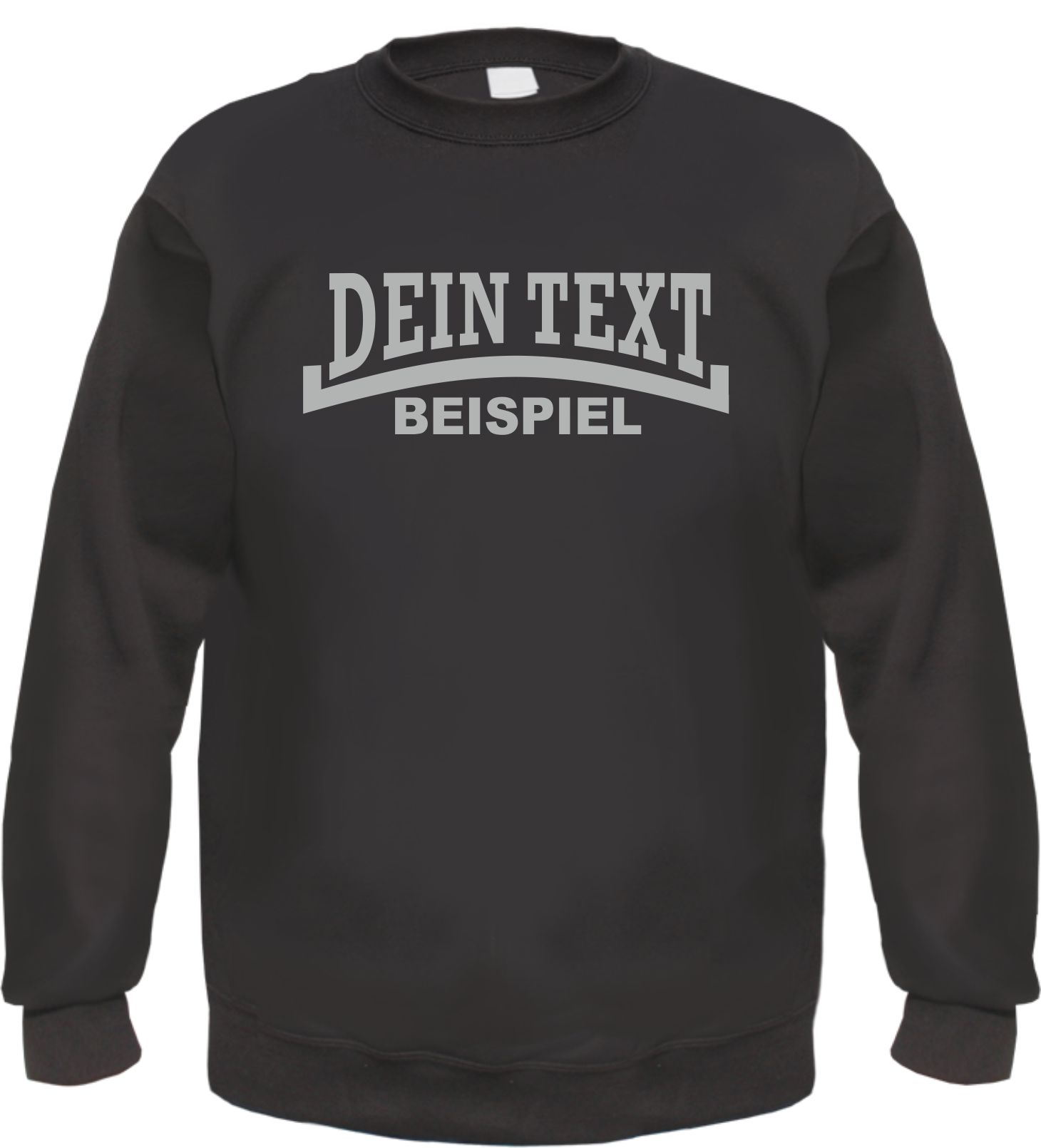 Individuelles Rundhals Sweatshirt - Linie - Wunschtext Druck