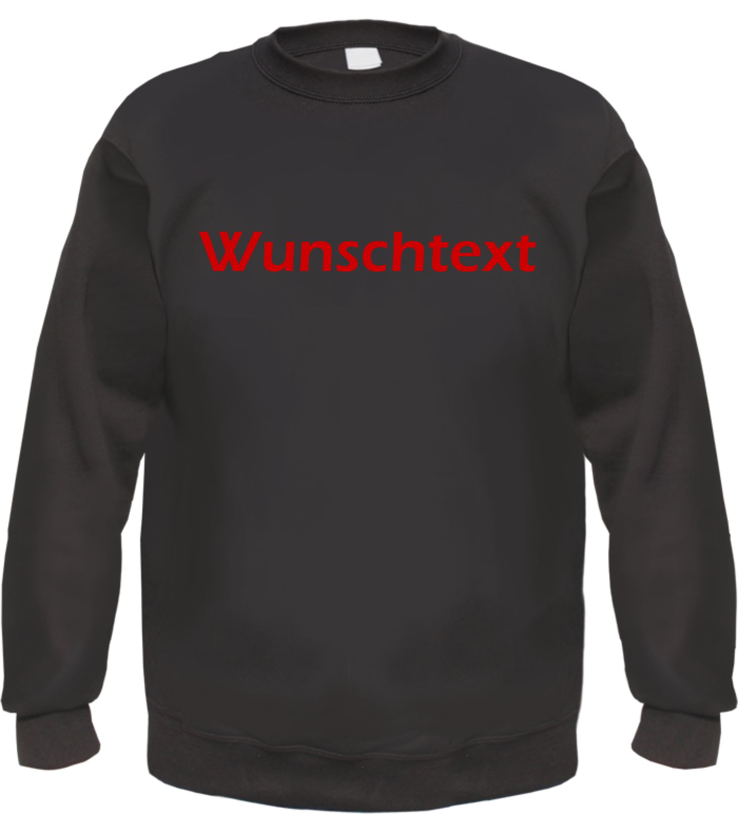 Individuelles Rundhals Sweatshirt - Blockschrift - Wunschtext Druck