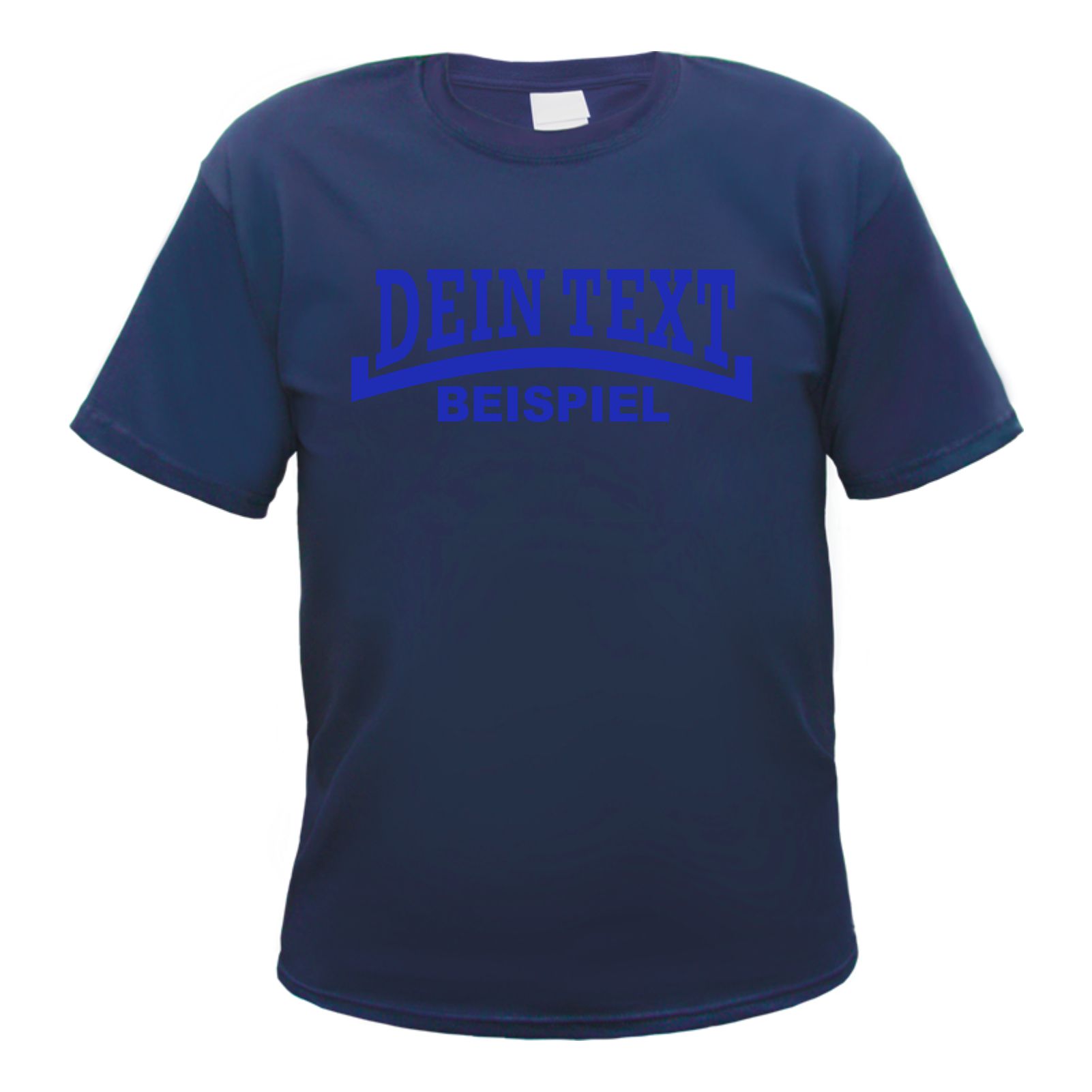 Herren T-Shirt Wunschtext mit Druck - Dunkelblau - Linie